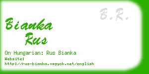 bianka rus business card